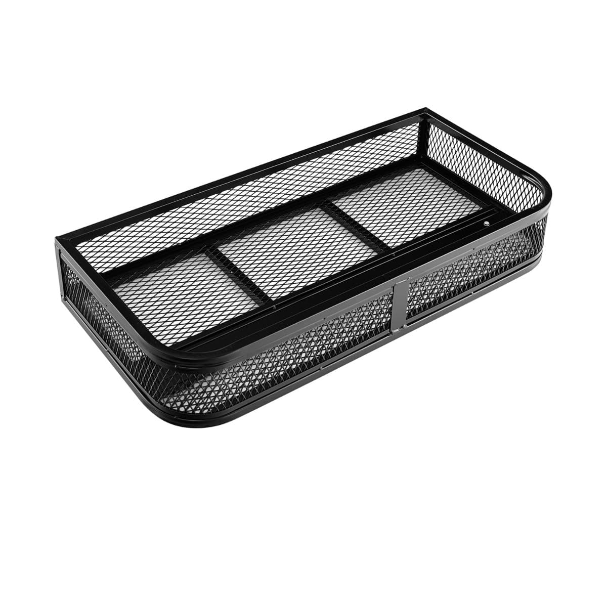 CostwayPanier pour Véhicule Tout Terrain en Métal avec Conception en Maille Panier de Rack Avant Porte-Bagages pour VTT 92 x 44 x 16,5 cm Noir